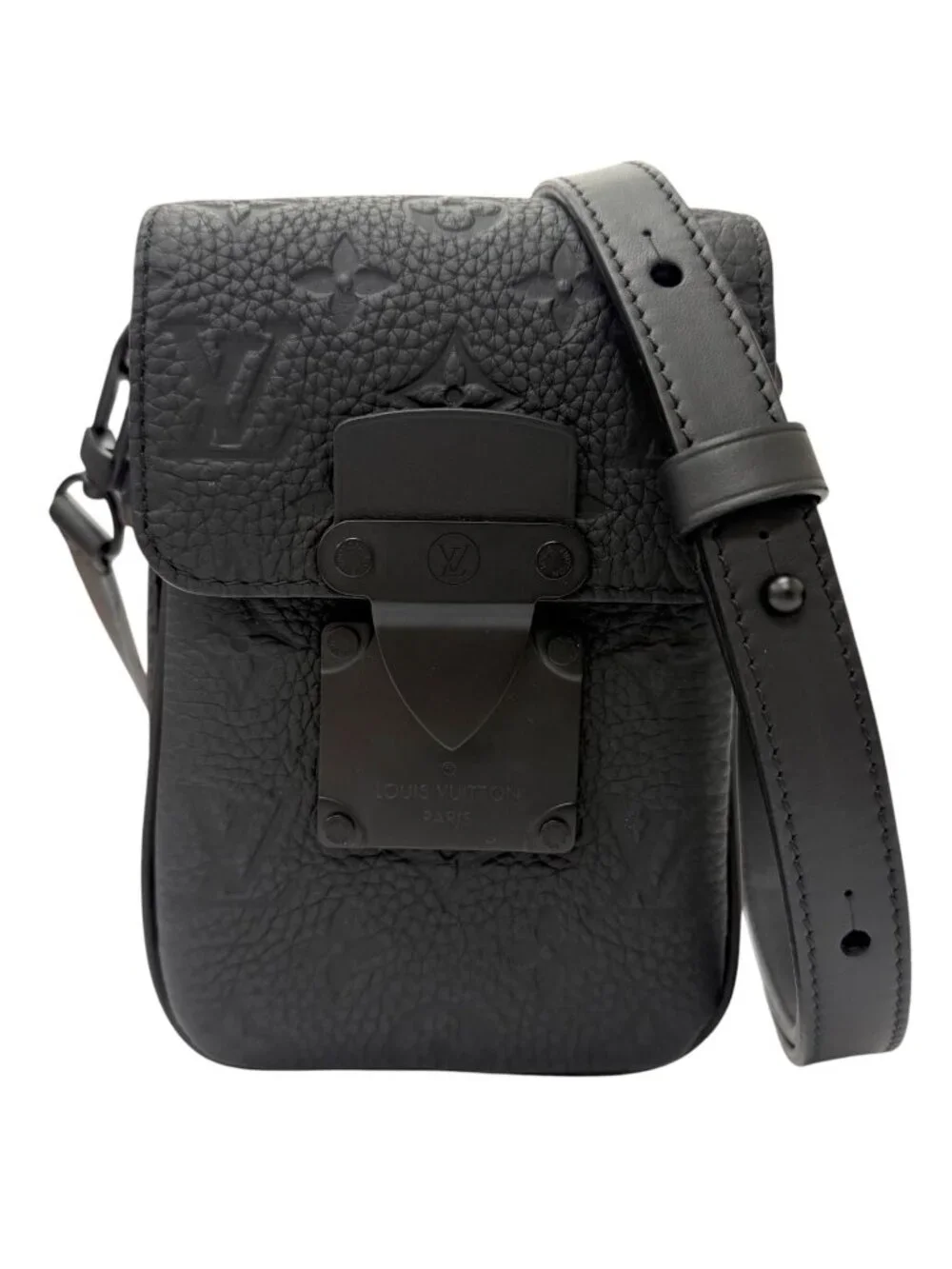 Louis Vuitton S Lock Vertical Wearable Wallet Leather Taurillon Monogram Black